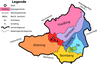 Katastralgemeinden von Bad&nbsp;St.&nbsp;Leonhard