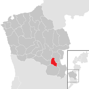 Lage der Gemeinde Badersdorf im Bezirk Oberwart (anklickbare Karte)