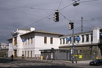 Westfassade des Stationsgebäudes