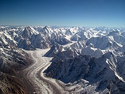 Der 62 Kilometer lange Baltoro-Gletscher im Norden Pakistans ist einer der längsten außerpolaren Gletscher