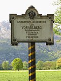 Tafel „Kaiserthum Österreich“ bei Steinbrücke