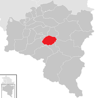 Lage der Gemeinde Bartholomäberg im Bezirk Bludenz (anklickbare Karte)