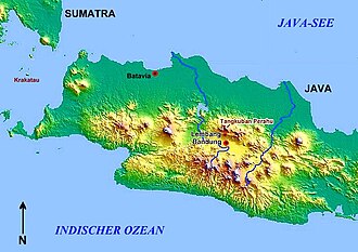 Lageskizze von Lembang in Westjava.Lembang mit weiterer Umgebung sieheLembang-Bandung,Lembang mit näherer Umgebung sieheLembang-Tangkuban Perahu.