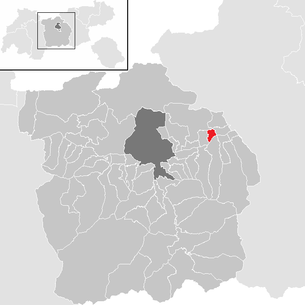 Lage der Gemeinde Baumkirchen im Bezirk Innsbruck-Land (anklickbare Karte)