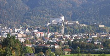 Blick auf Kufstein, im Vordergrund Zell