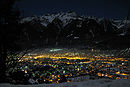 Ansicht der Stadt Bludenz bei Nacht