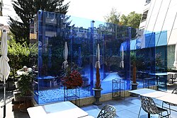 Glassconstruction No. II Blue Fountain