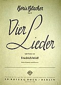 Vier Lieder nach Texten von Friedrich Wolf (1947)