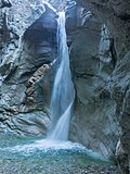 Der Wasserfall, bis zu dem die Klamm bis 2015 begehbar war