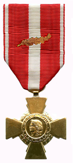 Croix de la Valeur Militaire mit einem Palmenzweig