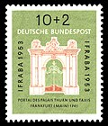 Westdeutsche Briefmarke (1953) mit dem Portal des Palais