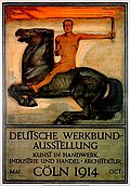 Plakat für die Ausstellung des deutschen Werkbundes in Köln 1914; Entwurf: Peter Behrens; Lithographie/Steindruck:A. Molling & Comp. KG Hannover-Berlin