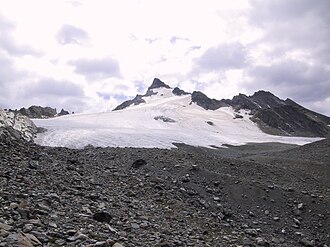 Dreiländerspitze mit Vermuntgletscher