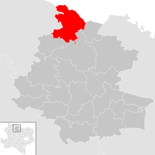 Lage der Gemeinde Drosendorf-Zissersdorf im Bezirk Horn (anklickbare Karte)