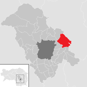 Lage der Gemeinde Eggersdorf bei Graz im Bezirk Graz-Umgebung (anklickbare Karte)