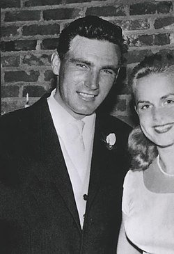 Egon Zimmermann gemeinsam mit seiner Frau Penny Pitou (1961)