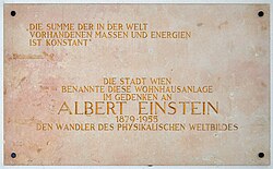 Albert Einstein – Gedenktafel