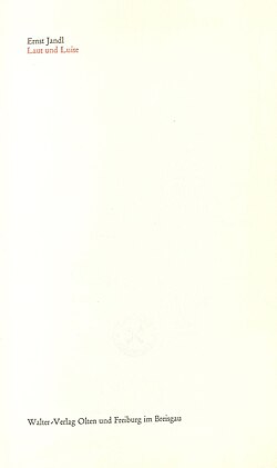 Einband und Titelseite der Erstausgabe von Laut und Luise im Walter Verlag 1966