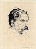 Arthur Nikisch, Radierung von Ernst Oppler