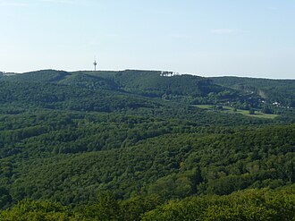 Der Exelberg von der Jubiläumswarte aus gesehen