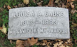 Grab von Luise Gauß geb. Fallenstein