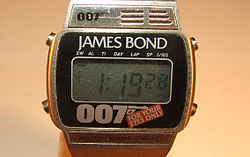 Im Kinofilm In tödlicher Mission führte James Bond 1981 mit dieser LCD-Seiko ein Telefonat über Satellit.