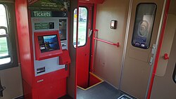 Fahrkartenautomat im Inneren