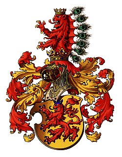 Stammwappen der Habsburger im Renaissancestil aus der Wappenrolle Österreich-Ungarns von Hugo Gerhard Ströhl, Wien 1890, Tafel II.