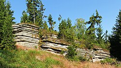 Felsformation in Heinrichs