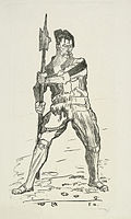 Ferdinand Hodler: Landsknecht mit Hellebarde