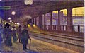 Künstlerische Darstellung der Galeriestrecke mit Dampfbetrieb, um 1910