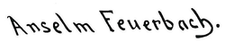 Signatur Anselm Feuerbachs