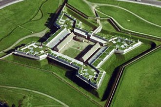 Luftbild von Fort Stanwix National Monument