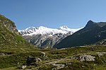 Großvenediger (links) und Rainerhorn (rechts hinten) von der Johannishütte aus gesehen