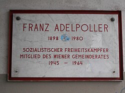 Franz Adelpoller – Gedenktafel