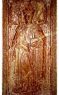 Grabstein von Johannes Tulbeck aus Rot-Scheck in der Frauenkirche München