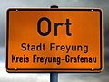 Ortstafel für den Ortsteil Ort