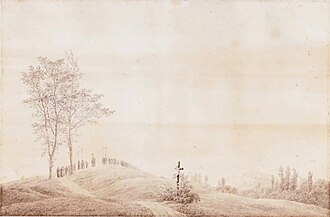 C. D. Friedrich: Wallfahrt bei Sonnenuntergang, 1805, Klassik Stiftung Weimar