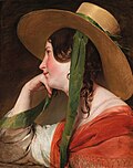 Mädchen mit Strohhut, bis dato das teuerste versteigerte Werk von Amerling im Wert von Euro 1,5 Millionen (1835)