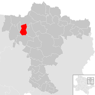 Lage der Gemeinde Gaubitsch im Bezirk Mistelbach (anklickbare Karte)