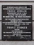 Franz Zeidler - Gedenktafel