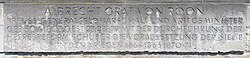 Gedenktafel am Roon-Denkmal in Berlin