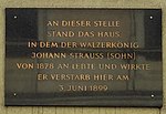 Johann Strauss Sohn – Gedenktafel