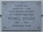 Moritz Schlick – Gedenktafel
