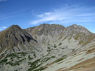 Hölltal und darüber das Geierhaupt vom Weißsattel (aus Osten)