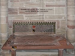 Epitaph des Dompropstes Georg von Andlau, (1390–1466) im Münster von Basel