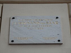 Ferdinand von Saar – Gedenktafel