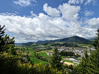 Veitsberg von Sankt Veit an der Glan aus gesehen