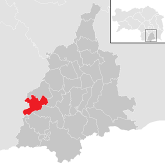 Lage der Gemeinde Gleinstätten im Bezirk Leibnitz (anklickbare Karte)