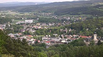 Blick vom Eichberg auf Gloggnitz